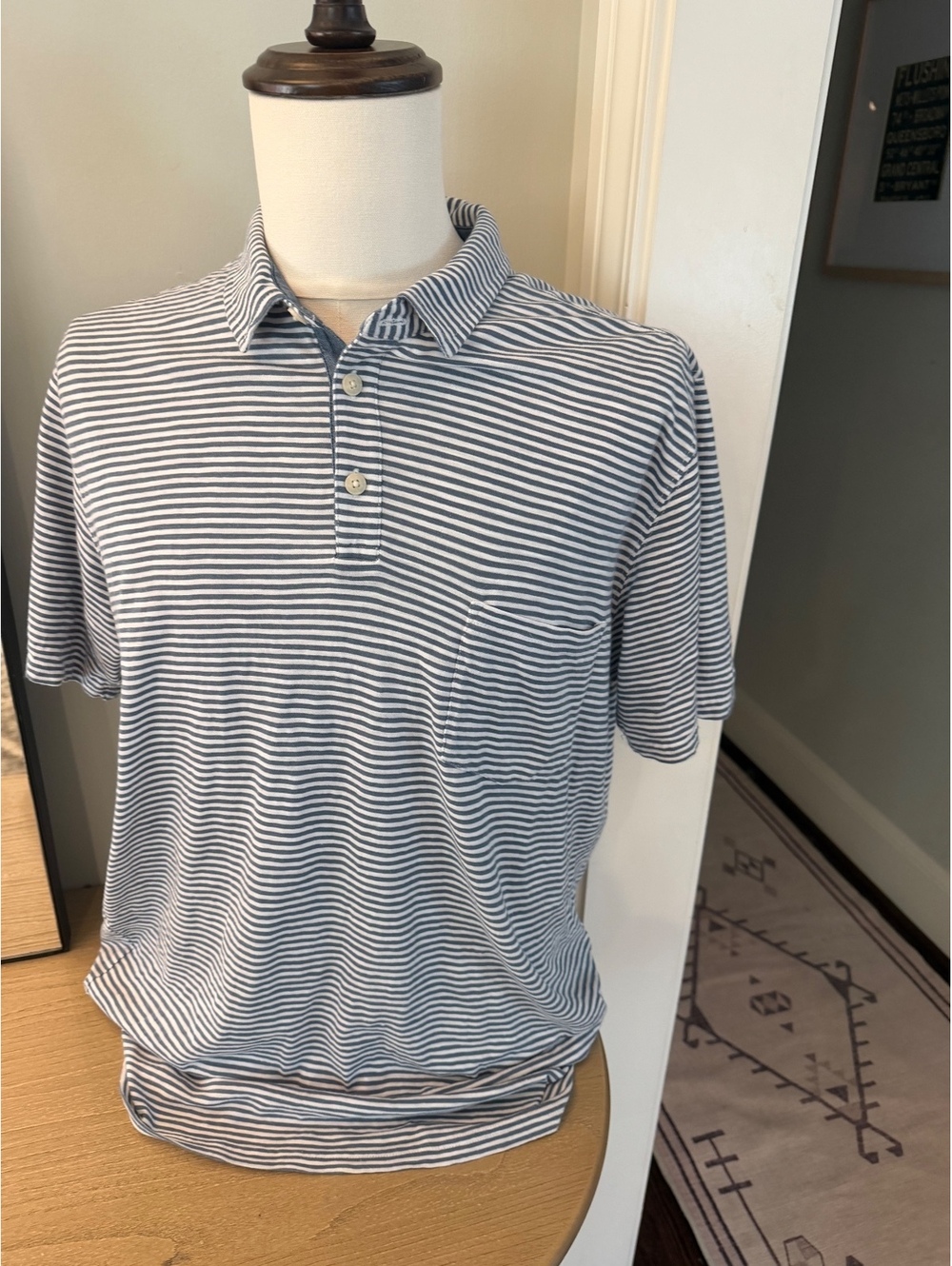 The Normal Brand XL Striped Cotton Polo Shirt